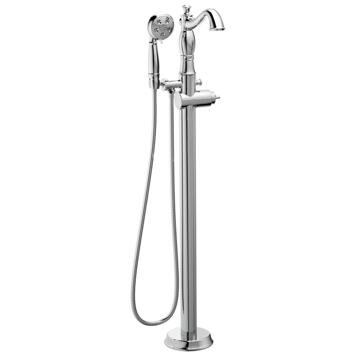 Delta T4797-FL-LHP Cassidy Traditional Floor Mount Tub Filler Trim - Less Handle