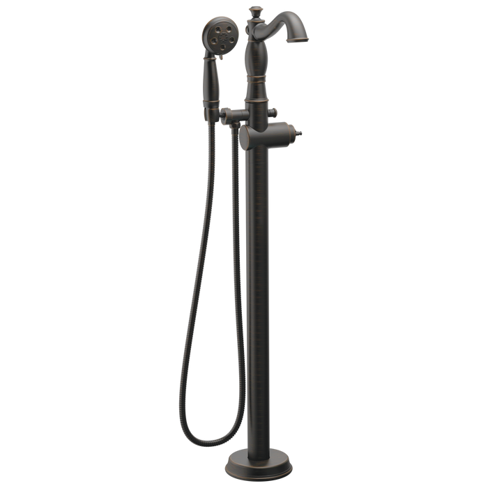 Delta T4797-FL-LHP Cassidy Traditional Floor Mount Tub Filler Trim - Less Handle