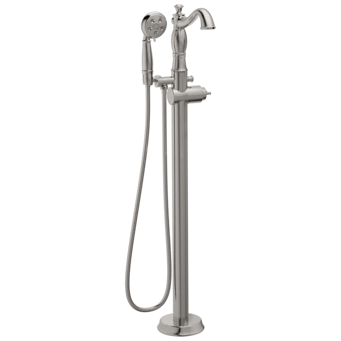 Delta T4797-FL-LHP Cassidy Traditional Floor Mount Tub Filler Trim - Less Handle