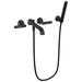 Delta Bonacci T5745 Two Handle Wall Mount Tub Filler Trim with Hand Shower - Matte Black