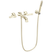 Delta Bonacci T5745 Two Handle Wall Mount Tub Filler Trim with Hand Shower - Lumicoat Polished Nickel