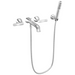 Delta Bonacci T5745 Two Handle Wall Mount Tub Filler Trim with Hand Shower - Lumicoat Chrome