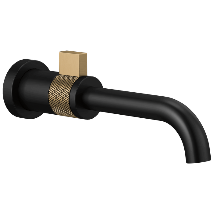 Brizo Litze T65735LF Wall Mount Lavatory - Matte Black/Luxe Gold