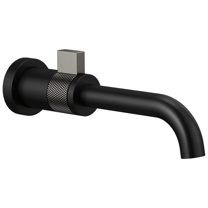 Brizo Litze T65735LF Wall Mount Lavatory - MATTE BLACK/LUXE STEEL