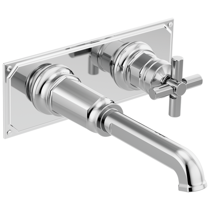 Brizo Invari T65776LF Two-Hole, Single-Handle Wall Mount Lavatory Faucet - Less Handle 1.2 GPM - Chrome