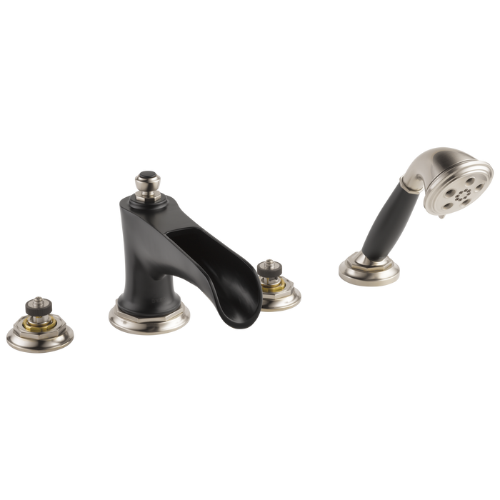 Brizo Brizo Rook: Roman Tub Trim with Hand Shower - Less Handles