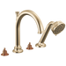 Brizo Beauclere T67465 Roman Tub Faucet With Handshower - Less Handles - Luxe Gold