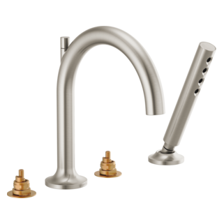 Brizo Odin: Roman Tub Faucet with Handshower - Less Handles