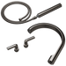 Brizo Roccesco T703111 Two-Handle Tub Filler Trim Kit with Bent Lever Handles - Brilliance Black Onyx