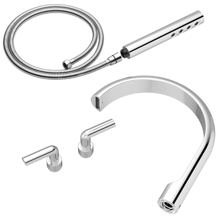 Brizo Roccesco T703111 Two-Handle Tub Filler Trim Kit with Bent Lever Handles - Chrome