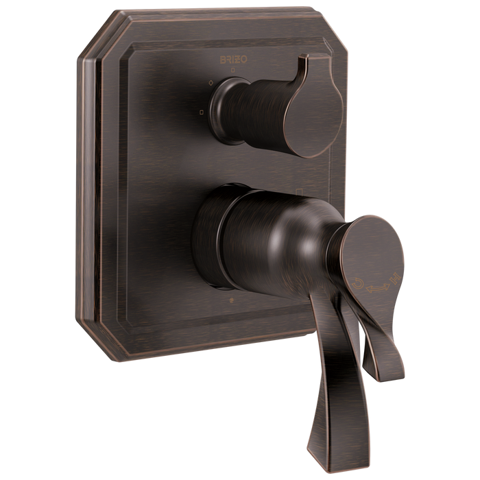 Brizo Brizo Virage: TempAssure Thermostatic Valve with Integrated 3-Function Diverter Trim