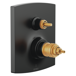 Brizo Kintsu: TempAssure Thermostatic Valve Trim with Integrated 6-Function Diverter Trim - Less Handles