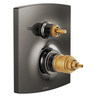 Brizo Kintsu: TempAssure Thermostatic Valve with Integrated 6-Function Diverter Trim - Less Handles
