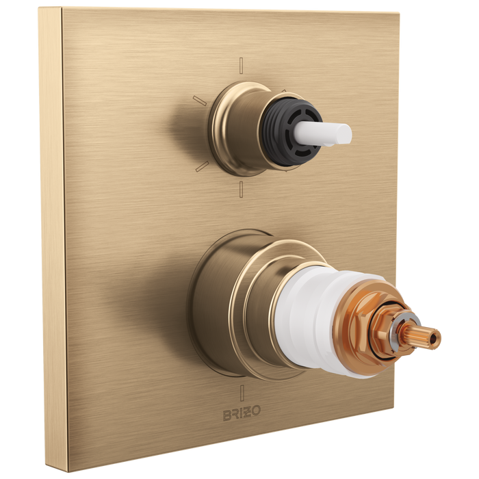 TempAssure Thermostatic Valve with 6-Function Integrated Diverter Trim - Less Handles