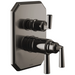 Brizo Beauclere T75665 TempAssure Thermostatic Valve with Integrated 6-Function Diverter Trim - Brilliance Black Onyx