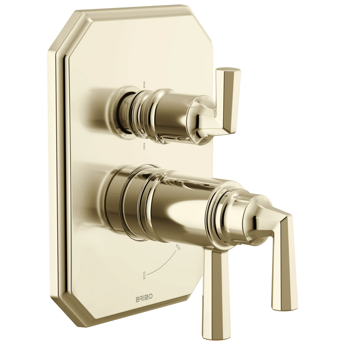 Brizo Beauclere T75665 TempAssure Thermostatic Valve with Integrated 6-Function Diverter Trim - Polished Nickel