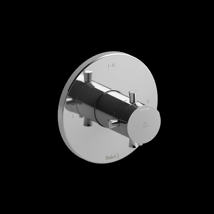 Riobel TEDTM23 Edge 1/2" Therm & Pressure Balance Trim with 3 Functions