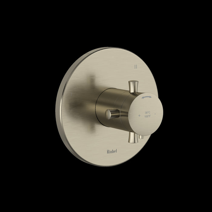 Riobel TEDTM47 Edge 1/2" Therm & Pressure Balance Trim with 3 Functions