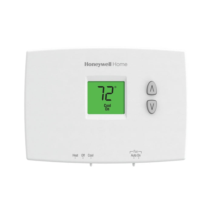 Honeywell TH1110DH1003 PRO 1000 | Horizontal Non-Programmable Thermostat - 1 Heat/1 Cool Heat Pump Systems &bull; 1 Heat/1 Cool Conventional Systems