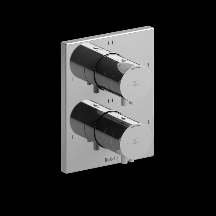 Riobel TPATQ46 Pallace 3/4" Therm & Pressure Balance Trim with 6 Functions