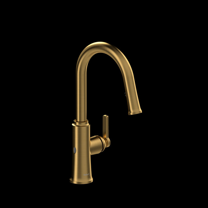 Riobel TTRD111 Trattoria Pull-Down Touchless Kitchen Faucet with C-Spout
