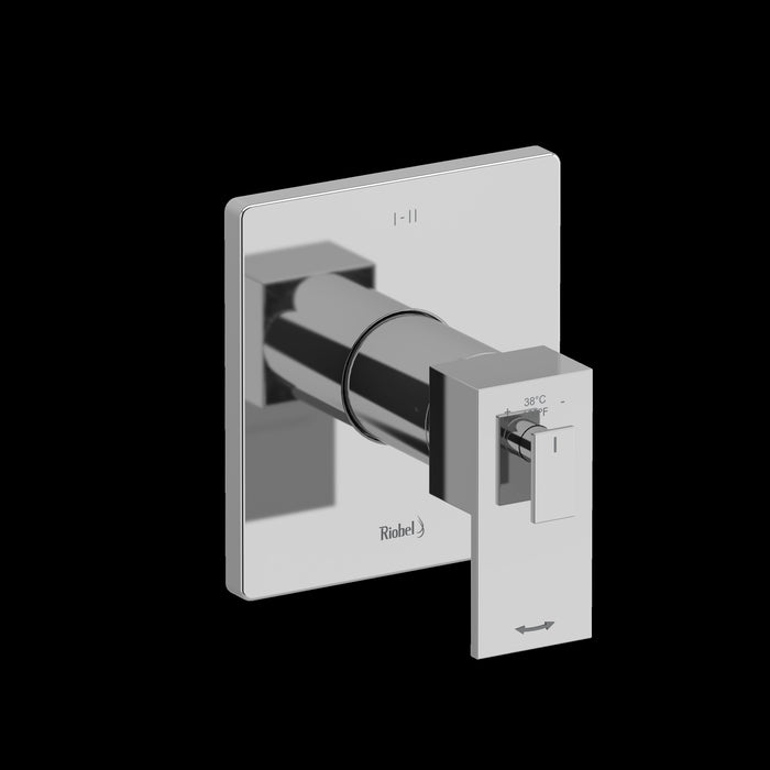 Riobel TUS23 Kubik 1/2" Therm & Pressure Balance Trim with 3 Functions