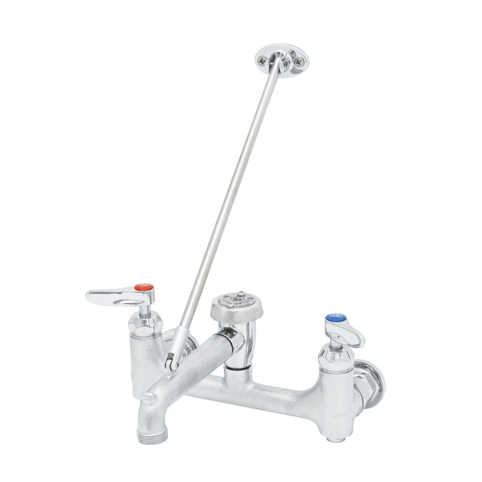 T&S Brass B-0665-CR-BSTR Wall Mount Service Sink Mixing Faucet with Check Valve &bull; Polished Chrome