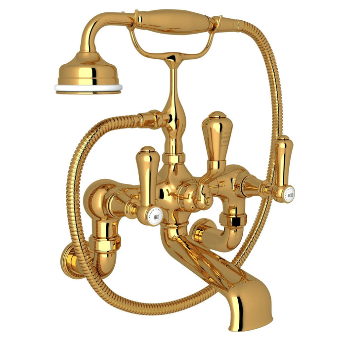 Perrin & Rowe U.3006 Georgian Era Exposed Wall Mount Tub Filler
