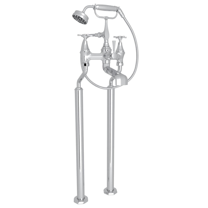 Perrin & Rowe U.3121 Deco Floor Mount Tub Filler