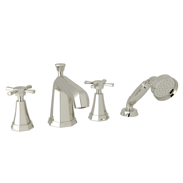 Perrin & Rowe U.3153 Deco 4-Hole Deck Mount Tub Filler