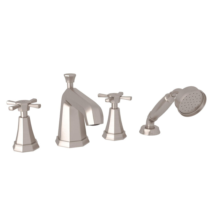 Perrin & Rowe U.3153 Deco 4-Hole Deck Mount Tub Filler