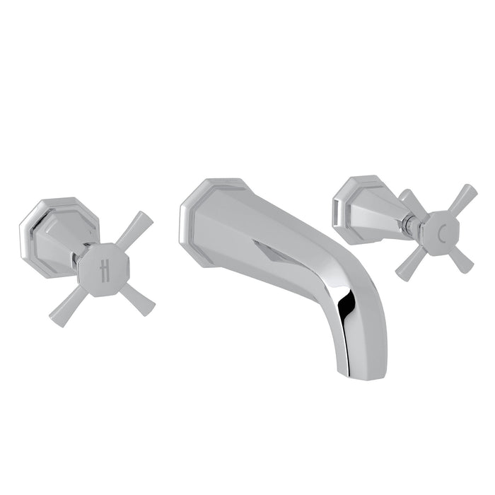 Perrin & Rowe U.3171 Deco Wall Mount Lavatory Faucet