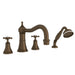 Perrin & Rowe U.3748 Georgian Era 4-Hole Deck Mount Tub Filler with Column Spout