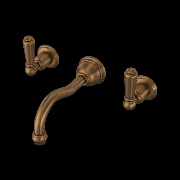 Perrin & Rowe U.3790 Edwardian Wall Mount Lavatory Faucet With Column Spout