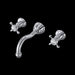 Perrin & Rowe U.3791 Edwardian Wall Mount Lavatory Faucet With Column Spout