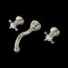 Perrin & Rowe U.3791 Edwardian Wall Mount Lavatory Faucet With Column Spout