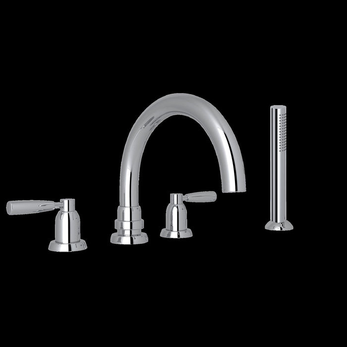 Perrin & Rowe U.3975 Holborn 4-Hole Deck Mount Tub Filler with C-Spout