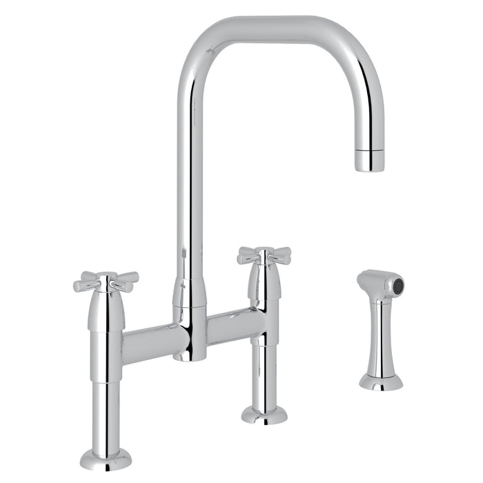 Perrin & Rowe U.4278 Holborn Bridge Kitchen Faucet with U-Spout and Side Spray