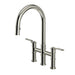 Perrin & Rowe U.4549 Armstrong Pull-Down Bridge Kitchen Faucet with C-Spout