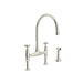 Perrin & Rowe U.4718 Georgian Era Bridge Kitchen Faucet With Side Spray