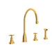 Perrin & Rowe U.4735 Georgian Era Two Handle Kitchen Faucet With Side Spray