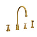 Perrin & Rowe U.4735 Georgian Era Two Handle Kitchen Faucet With Side Spray