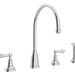 Perrin & Rowe U.4736 Georgian Era Two Handle Kitchen Faucet With Side Spray