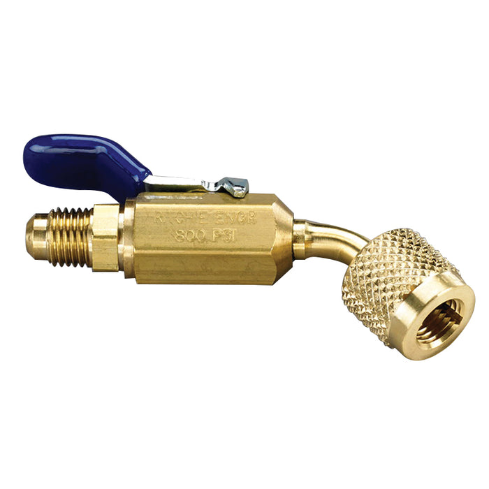 YELLOW JACKET 93843 Compact Ball Valve, 1/4 in Nominal, Male x Female Connection, 800 psi Pressure, Lever Operator