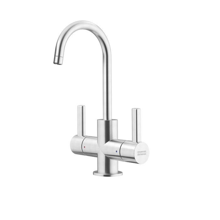 Franke Universal Double Handle Hot and Cold Water Filtration Faucet - Stainless Steel