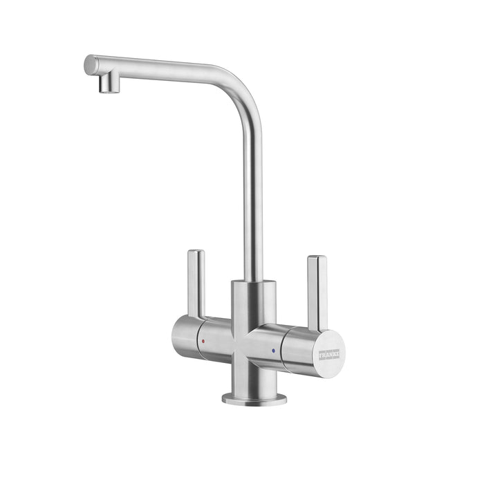 Franke Universal UNL-HC-304 Double Handle Hot and Cold Water Filtration Faucet - Stainless Steel