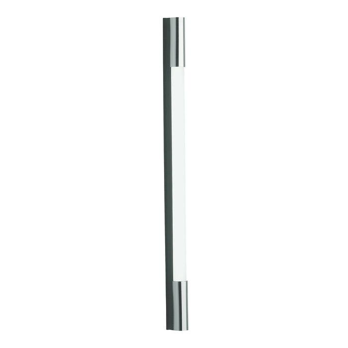 1.5 Series 1-1/2" x 30" x 2-1/8" M Series vertical lighting with dimmable light, glass shade and chrome end caps