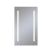 Vitality 23-1/4" x 39-3/8" x 4" lighted cabinet with column light pattern in 3000 kelvin temperature (warm light), dimmable, electrical outlet and left hinge