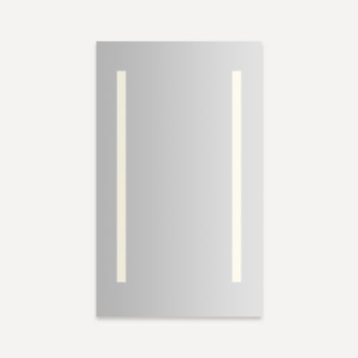 Robern Vitality Lighted Cabinet, 24" x 40" x 4", Columnn Light Pattern, Soft White (3000K), Dimmable, Electrical Outlet, Left Hinge