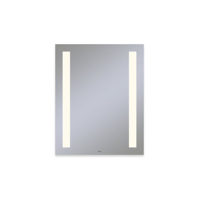 Vitality 24" x 30" x 1-3/4" rectangle lighted mirror with column light pattern, 2700 kelvin temperature (warm light), dimmable and defogger